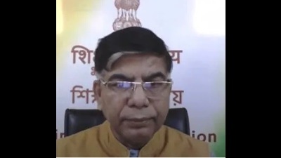 In his virtual address as the chief guest of the function marking conclusion of the celebrations of IIIT-A’s 20 year of foundation that started in 2018, Union MoS for education Subhas Sarkar stressed on opening of a dedicated department for this at IIIT-A (HT file)
