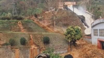 Some blockade caused by stone and broken trees caused the explosion in pipeline.