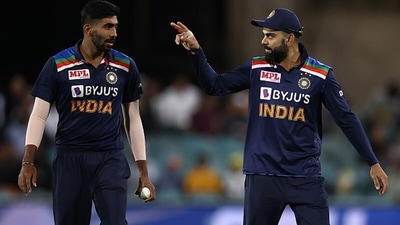 Jasprit Bumrah (L) and Virat Kohli. (Getty) Jasprit Bumrah (L) and Virat Kohli. (Getty)