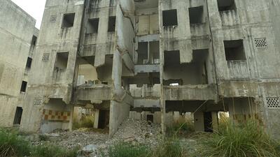 A view of Rajiv Ratan Awas Yojana complex in dilapidated condition in Bawana, New Delhi. (Raj K Raj/HT Photo)