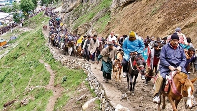 The pilgrimage will be held for 43 days between June 30 and August 11, when the festival of Raksha Bandhan will be celebrated. Online registration will begin on April 11. (HT) The pilgrimage will be held for 43 days between June 30 and August 11, when the festival of Raksha Bandhan will be celebrated. Online registration will begin on April 11. (HT)