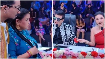 Haarsh Limbachiyaa, Bharti Singh asked suggestions for baby names from Karan Johar and Parineeti Chopra on Hunarbaaz sets. Haarsh Limbachiyaa, Bharti Singh asked suggestions for baby names from Karan Johar and Parineeti Chopra on Hunarbaaz sets.