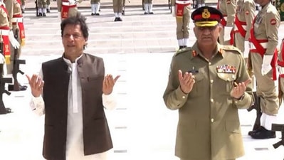 Pakistan Prime Minister Imran Khan and Army Chief Gen Qamar Jawed Bajwa. Pakistan Prime Minister Imran Khan and Army Chief Gen Qamar Jawed Bajwa.