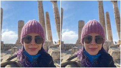 Kirti spoke about the wind in Amman. Here’s a picture of Kirti posing for a selfie with the backdrop of the famous Citadel of Amman. It was too windy up there, she wrote. (Instagram/@iamkirtikulhari)