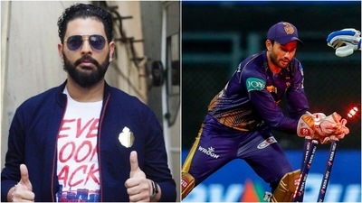 Yuvraj Singh; Sheldon Jackson (Twitter/IPL) Yuvraj Singh; Sheldon Jackson (Twitter/IPL)