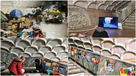 The Kharkiv metro has turned into a bomb shelter(Twitter/Ministry of Foreign Affairs, Ukraine)