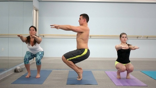 Utkatasana (Chair Pose) – Utkatasana is one of the most beneficial yoga asanas for weight loss, it helps in producing a lean stomach, a toned butt, and toned legs. It sometimes helps you to get the hourglass figure that you always look for! Moreover, this asana also aids in building muscles. It can also be called squats.&nbsp;(Twitter/yogawithsrishti)