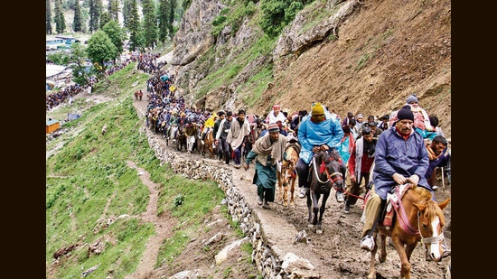 The pilgrimage will be held for 43 days between June 30 and August 11, when the festival of Raksha Bandhan will be celebrated. Online registration will begin on April 11. (HT)