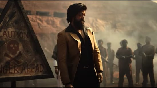 A still from the trailer of KGF Chapter 2 released on Sunday.