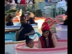 Cardi B and her daughter Kulture enjoy a ride at Disneyland with their security guard. (twitter/@DunksR4us) Cardi B and her daughter Kulture enjoy a ride at Disneyland with their security guard. (twitter/@DunksR4us)