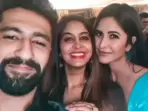 Vicky Kaushal and Katrina Kaif posed for a selfie. Vicky Kaushal and Katrina Kaif posed for a selfie.