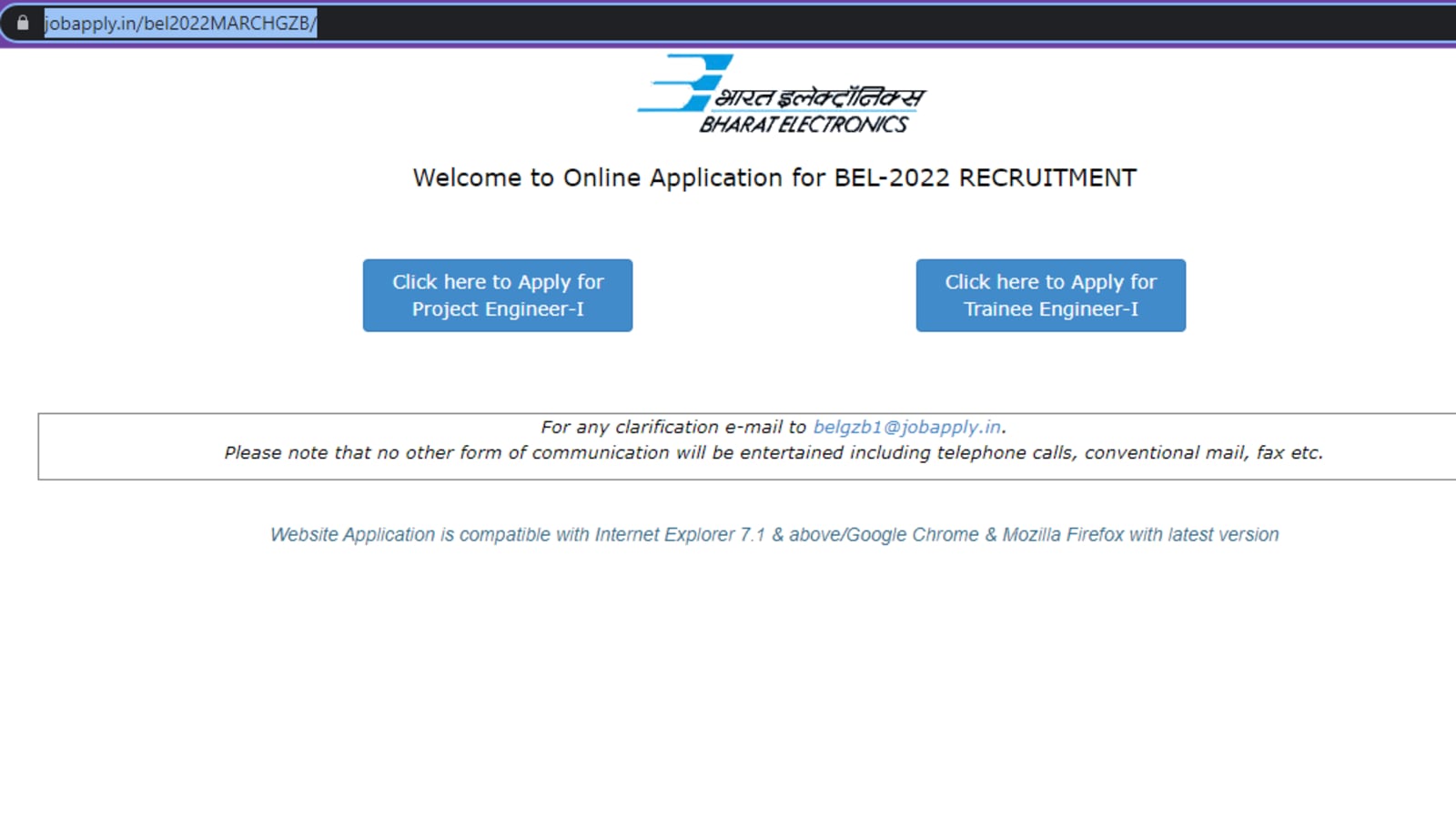 BEL recruitment 2021: Apply for 63 vacancies of Project Engineer and other posts