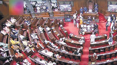 Rajya Sabha proceedings were adjourned within minutes of the house convening on Monday after the chairperson did not admit notices by opposition members to take up a discussion on the issues of price rise. (File) Rajya Sabha proceedings were adjourned within minutes of the house convening on Monday after the chairperson did not admit notices by opposition members to take up a discussion on the issues of price rise. (File)