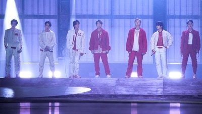 BTS during their performance in Seoul. BTS during their performance in Seoul.