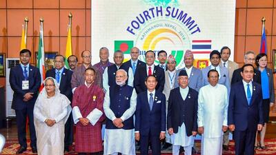 Prime Minister Narendra Modi and other BIMSTEC leaders in a group photograph with the HODs of Ministerial delegations and senior officials, during the 4th BIMSTEC Summit, in Kathmandu on August 31, 2018. (PTI) Prime Minister Narendra Modi and other BIMSTEC leaders in a group photograph with the HODs of Ministerial delegations and senior officials, during the 4th BIMSTEC Summit, in Kathmandu on August 31, 2018. (PTI)