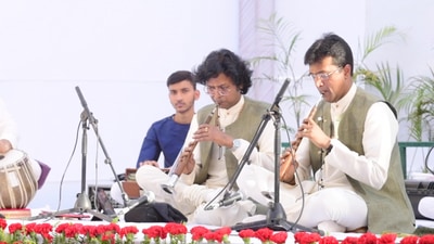 Sanjeev and Ashwani Shankar performing at the event. Sanjeev and Ashwani Shankar performing at the event.