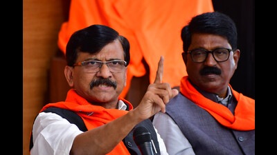 The Sena MP targeted the BJP by raking the Birla-Sahara diaries-- a tranche of papers that were recovered by the I-T Department supposedly has evidence of big corporations bribing a host of leaders. (HT PHOTO) The Sena MP targeted the BJP by raking the Birla-Sahara diaries-- a tranche of papers that were recovered by the I-T Department supposedly has evidence of big corporations bribing a host of leaders. (HT PHOTO)