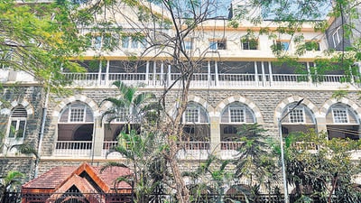 Mumbai, India - March 03, 2022: Inside view of the Cathedral and John Connon School at Fort, in Mumbai, India, on Thursday, March 03, 2022. (Photo by Satish Bate/Hindustan Times) (Satish Bate/HT PHOTO)