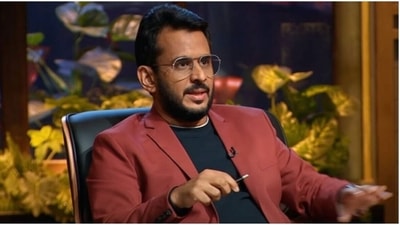 Aman Gupta as a shark on Shark Tank India. Aman Gupta as a shark on Shark Tank India. 