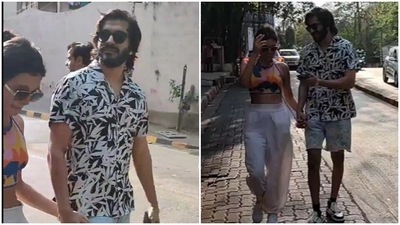 Harsh Varrdhan Kapoor was seen holding hands with a mystery girl.