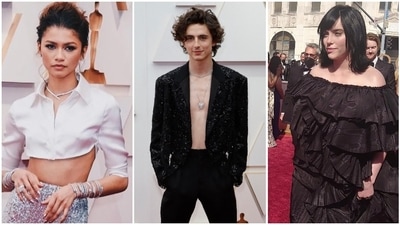 Zendaya, Timothee Chalamet and Billie Eilish at the Oscars 2022 red carpet.