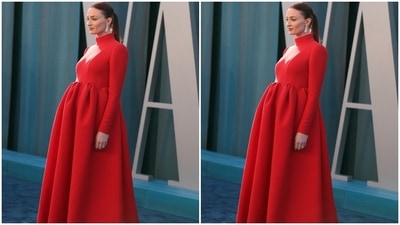Sophie shined bright at the star-studded bash in a bright red ensemble. The Game Of Thrones actor showed off her baby bump and swoon-worthy pregnancy glow in the dazzling look. While Sophie went for a modest aesthetic, Joe Jonas served a sharp contrast to her in an all-black look. (Reuters) Sophie shined bright at the star-studded bash in a bright red ensemble. The Game Of Thrones actor showed off her baby bump and swoon-worthy pregnancy glow in the dazzling look. While Sophie went for a modest aesthetic, Joe Jonas served a sharp contrast to her in an all-black look. (Reuters)