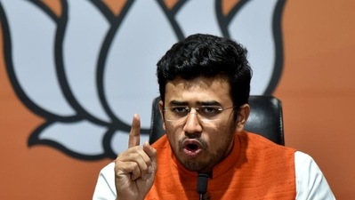 &nbsp;BJYM National President Tejasvi Surya &nbsp;(File Photo / ANI)