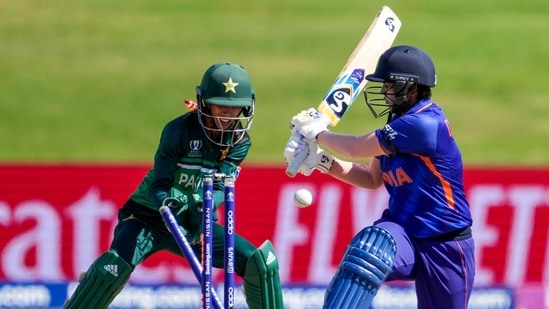 Deepti Sharma is bowled against Pakistan during the ICC Women's World Cup&nbsp;(AP)