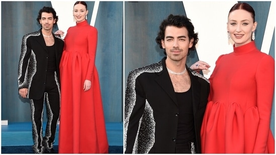 Pregnant Sophie Turner and Joe Jonas at the Vanity Fair Oscars Party in 2022. (File Photo)