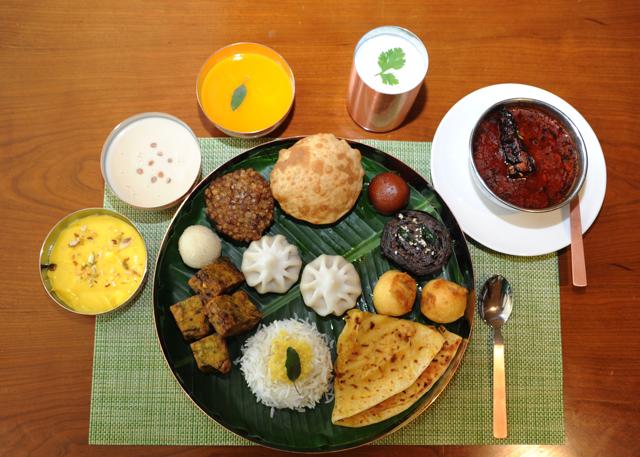 Mumbai, India - March 25, 2022 : Gudi Padwa Thali food Shoot at The Resort, Malad, in Mumbai, India, on Friday, March 25, 2022. (Photo by Vijay Bate/HT Photo) Mumbai, India - March 25, 2022 : Gudi Padwa Thali food Shoot at The Resort, Malad, in Mumbai, India, on Friday, March 25, 2022. (Photo by Vijay Bate/HT Photo)