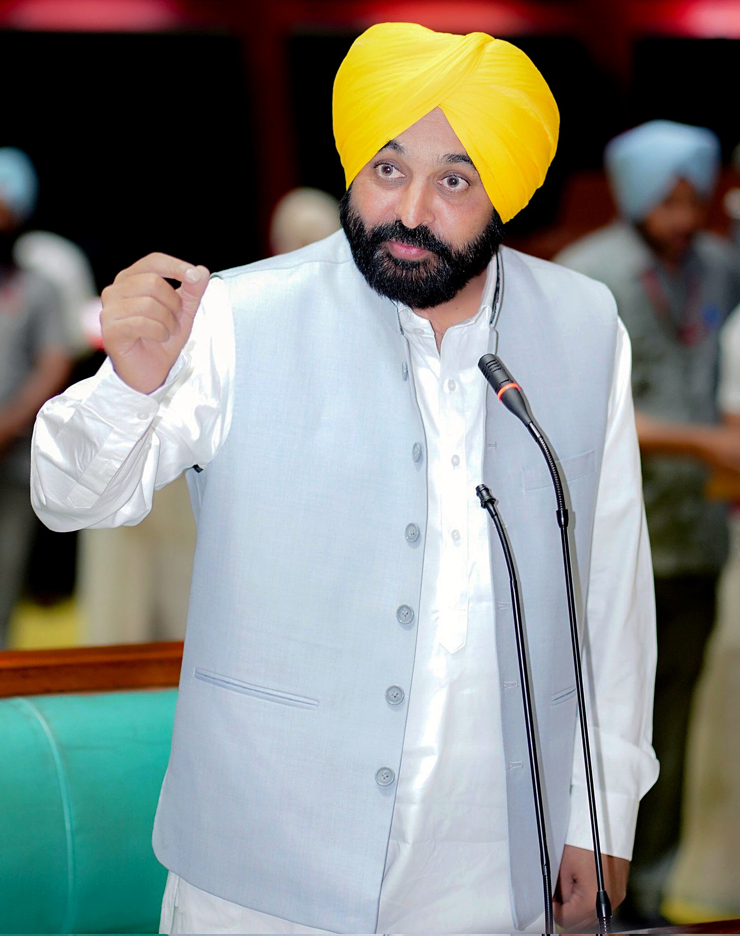 Punjab chief minister Bhagwant Mann speaking in the state Legislative Assembly, in Chandigarh. (ANI) Punjab chief minister Bhagwant Mann speaking in the state Legislative Assembly, in Chandigarh. (ANI)
