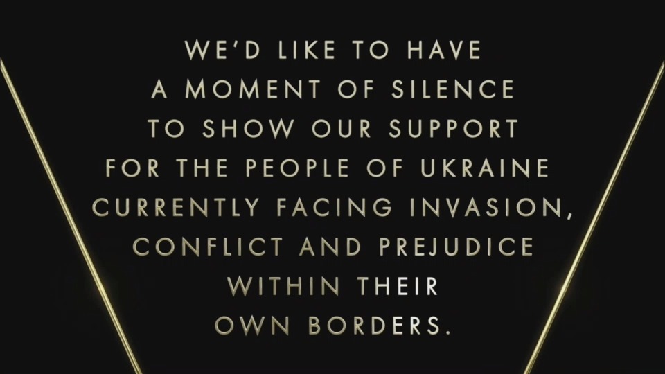 Message during the ceremony.