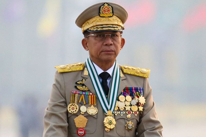 Myanmar's junta chief Senior General Min Aung Hlaing said the military will continue "annihilating such groups until the country regains peace and stability". (Reuters file photo)