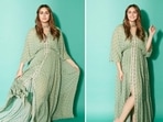 Huma Qureshi always leaves the fashion police impressed with her stunning attires. For a recent photo shoot, the actor donned an elegant sea-green slit kurta which she teamed with wedges and a choker.(Instagram/@iamhumaq) Huma Qureshi always leaves the fashion police impressed with her stunning attires. For a recent photo shoot, the actor donned an elegant sea-green slit kurta which she teamed with wedges and a choker.(Instagram/@iamhumaq)