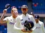 Joe Root leads his team off the field after losing against West Indies Joe Root leads his team off the field after losing against West Indies