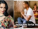 Kangana Ranaut has supported Will Smith's gesture of slapping Chris Rock for cracking a joke about his wife Jada Pinkett Smith. Kangana Ranaut has supported Will Smith's gesture of slapping Chris Rock for cracking a joke about his wife Jada Pinkett Smith.