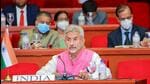 External affairs minister S Jaishankar participates in the 18th BIMSTEC Ministerial Meeting in Colombo on Tuesday. (PTI) External affairs minister S Jaishankar participates in the 18th BIMSTEC Ministerial Meeting in Colombo on Tuesday. (PTI)
