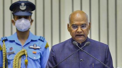 President Ram Nath Kovind addresses at the presentation of the 3rd National Water Awards, in New Delhi on Tuesday. (PTI)