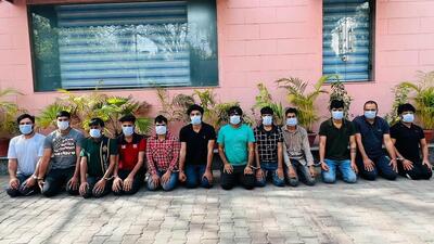 The 12 members of the Davinder Bambiha gang nabbed by the counter-intelligence unit of Delhi Police. Three of them are the shooters who killed Youth Akali Dal leader Vikramjit Singh Middukhera, alias Vicky Middukhera, 33, in Mohali in August 2021, say police. (HT) The 12 members of the Davinder Bambiha gang nabbed by the counter-intelligence unit of Delhi Police. Three of them are the shooters who killed Youth Akali Dal leader Vikramjit Singh Middukhera, alias Vicky Middukhera, 33, in Mohali in August 2021, say police. (HT)