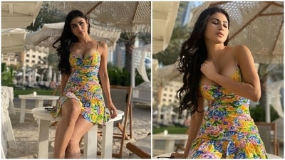 Mouni Roy's fans grab every opportunity of showering their love for the actor by dropping heartfelt comments and liking her social media posts. The Gold actor will next be seen in Ayan Mukerji's Brahmastra which also stars Alia Bhatt and Ranbir Kapoor. Mouni Roy recently tied the knot with Dubai businessman Suraj Nambiar and spends most of her time there. In her recent UAE pictures, the actor can be seen relaxing by the beach in a colourful floral dress. (Instagram/@imouniroy) Mouni Roy's fans grab every opportunity of showering their love for the actor by dropping heartfelt comments and liking her social media posts. The Gold actor will next be seen in Ayan Mukerji's Brahmastra which also stars Alia Bhatt and Ranbir Kapoor. Mouni Roy recently tied the knot with Dubai businessman Suraj Nambiar and spends most of her time there. In her recent UAE pictures, the actor can be seen relaxing by the beach in a colourful floral dress. (Instagram/@imouniroy)