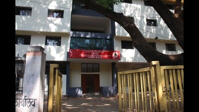 Atal Bihari Vajpayee Medical College hostel has been constructed on Sanas ground near Sarasbaug. (Photo by Ravindra Joshi/HT PHOTO)