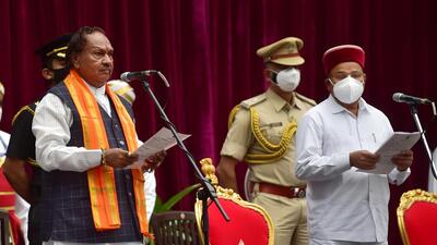 On Tuesday, KS Eshwarappa said that there was no work order issued from the RDPR department, and there was no question of payment for any works not sanctioned by them. (PTI) On Tuesday, KS Eshwarappa said that there was no work order issued from the RDPR department, and there was no question of payment for any works not sanctioned by them. (PTI)