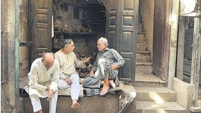 In his late 60s, Ali remarks that the door was already there when his father, late Niyamat Ali, acquired the room for his work in 1953. (Mayank Austen Soofi)