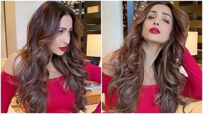 Malaika Arora in off-shoulder bodycon dress and bold red lips steals the show at an event in US: All pics inside Malaika Arora in off-shoulder bodycon dress and bold red lips steals the show at an event in US: All pics inside