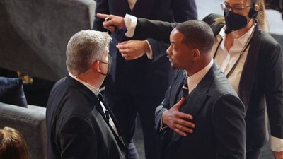 Will Smith after the Oscars show on Monday. (REUTERS)