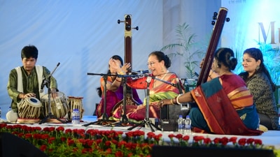 Begum Parveen Sultana performing at Music in the Park. Begum Parveen Sultana performing at Music in the Park.