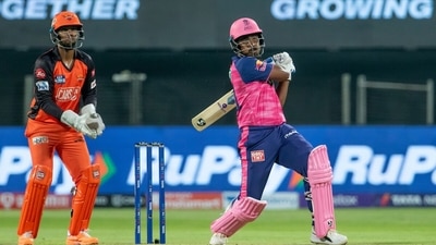 Rajasthan Royals captain Sanju Samson bats against Sunrisers Hyderabad in IPL 2022 (IPL/Twitter)
