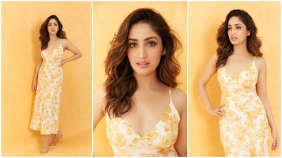 Yami Gautam keeps her spring-summer fashion on point with this yellow and white floral midi dress. (Instagram/@yamigautam) Yami Gautam keeps her spring-summer fashion on point with this yellow and white floral midi dress. (Instagram/@yamigautam)