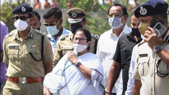 West Bengal chief minister Mamata Banerjee in Birbhum on March 24. (PTI Photo)