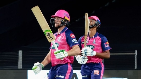 Rajasthan Royals opening pair Jos Buttler and Yashasvi Jaiswal(IPL Twitter)